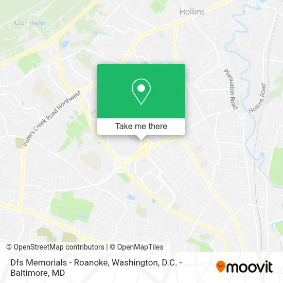 Dfs Memorials - Roanoke map