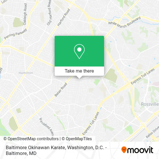 Baltimore Okinawan Karate map