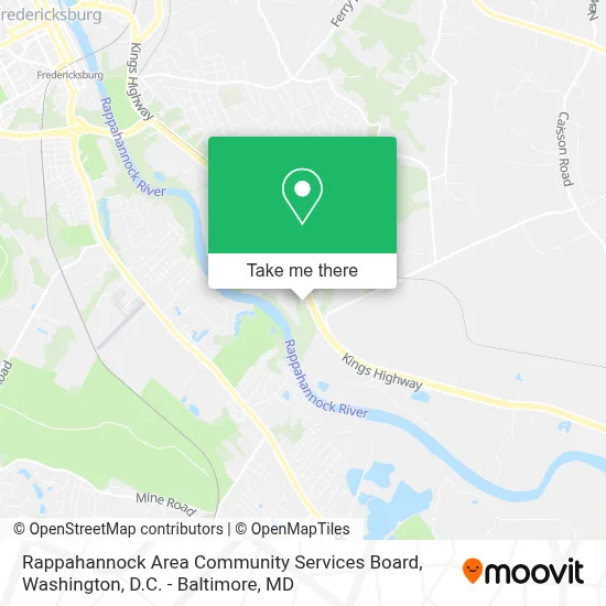 Rappahannock Area Community Services Board map