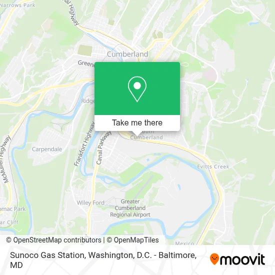 Sunoco Gas Station map