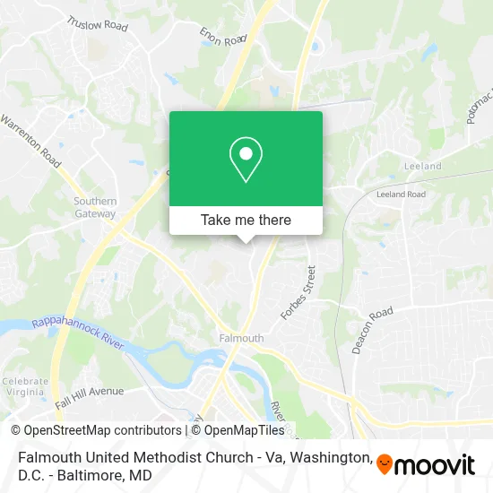 Falmouth United Methodist Church - Va map