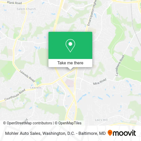 Mohler Auto Sales map