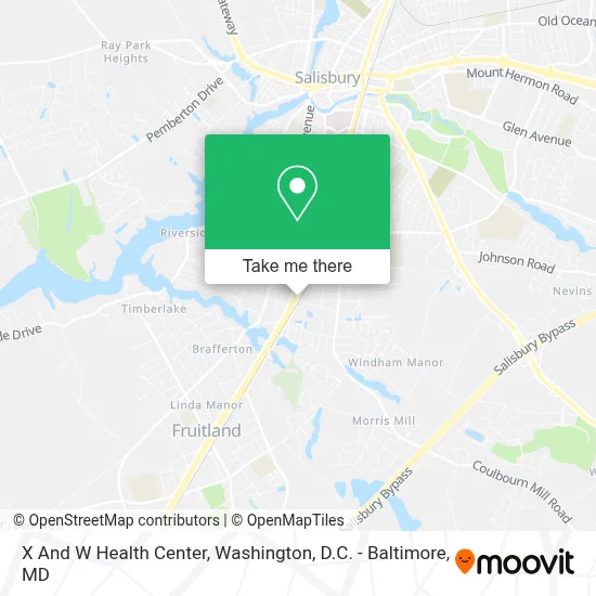 X And W Health Center map