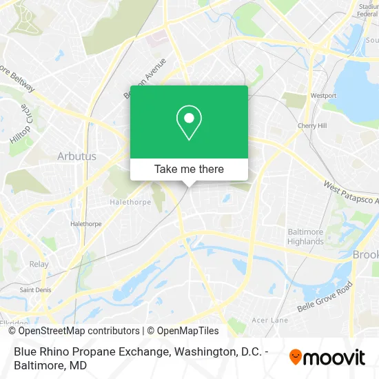 Blue Rhino Propane Exchange map