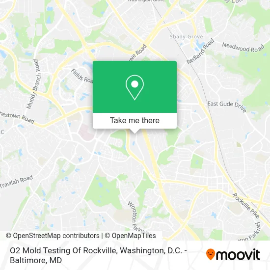 O2 Mold Testing Of Rockville map