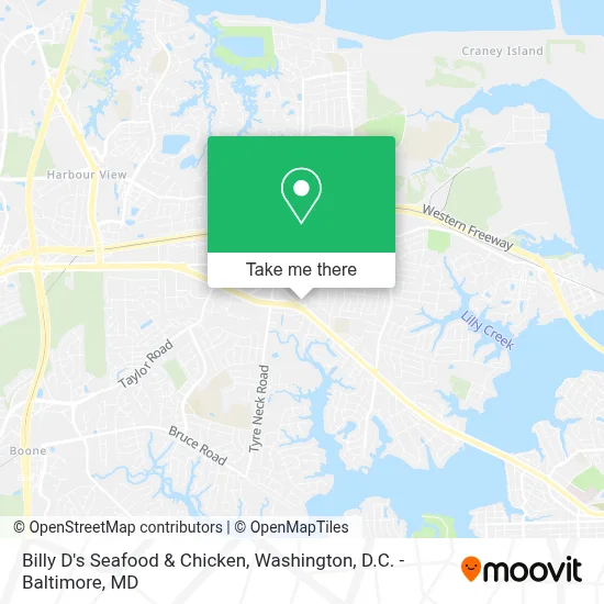 Billy D's Seafood & Chicken map