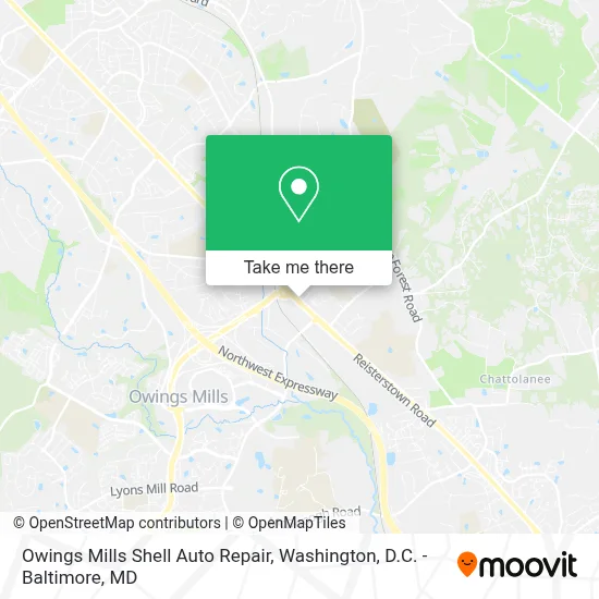 Owings Mills Shell Auto Repair map