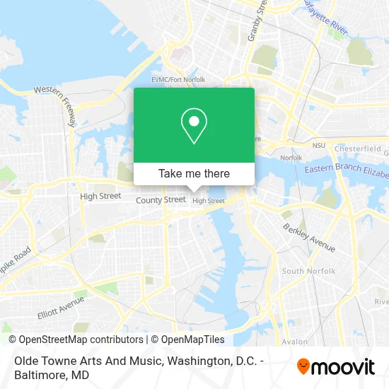 Olde Towne Arts And Music map