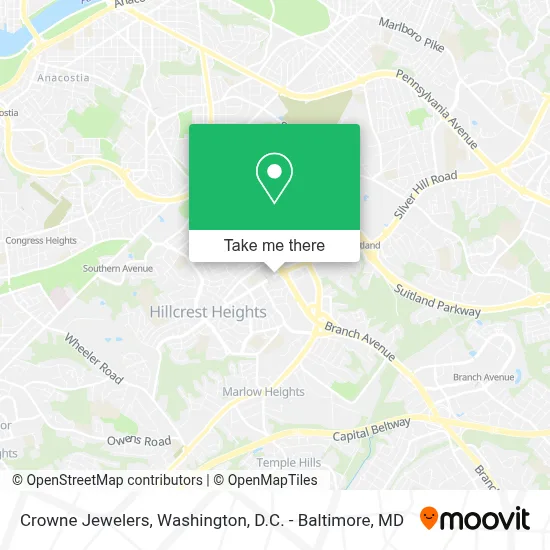 Crowne Jewelers map