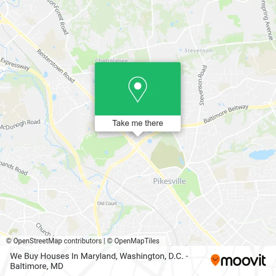 We Buy Houses In Maryland map