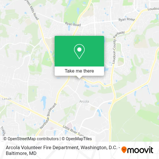 Arcola Volunteer Fire Department map
