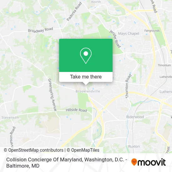 Collision Concierge Of Maryland map