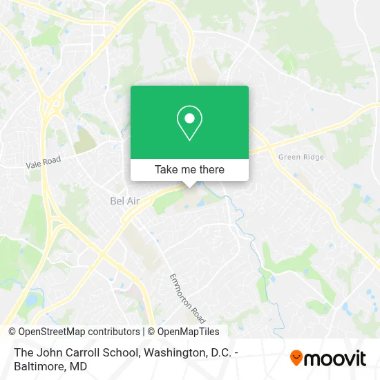 The John Carroll School map