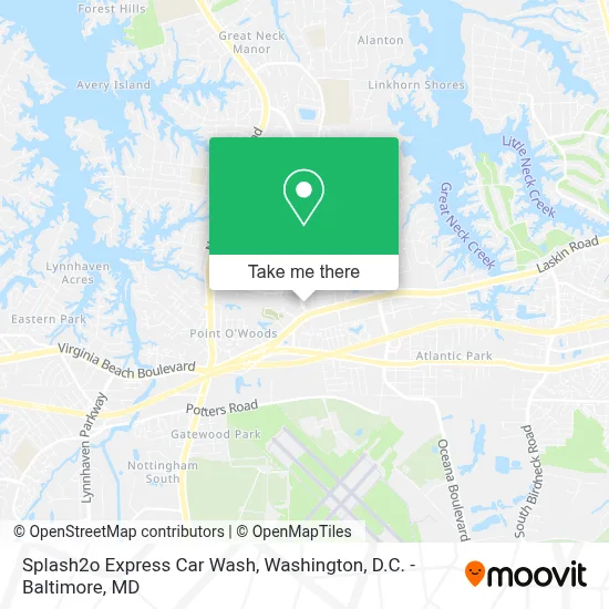 Splash2o Express Car Wash map