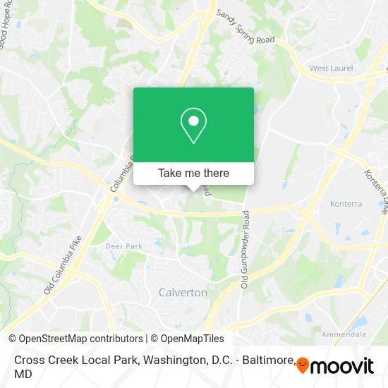 Cross Creek Local Park map