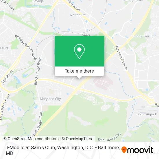 T-Mobile at Sam's Club map