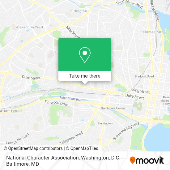 National Character Association map