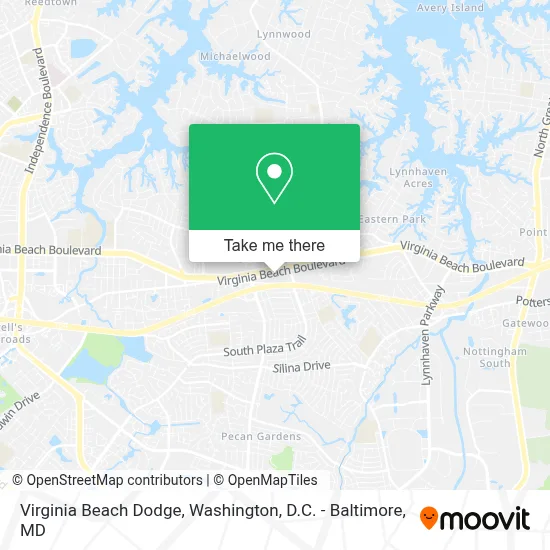 Virginia Beach Dodge map