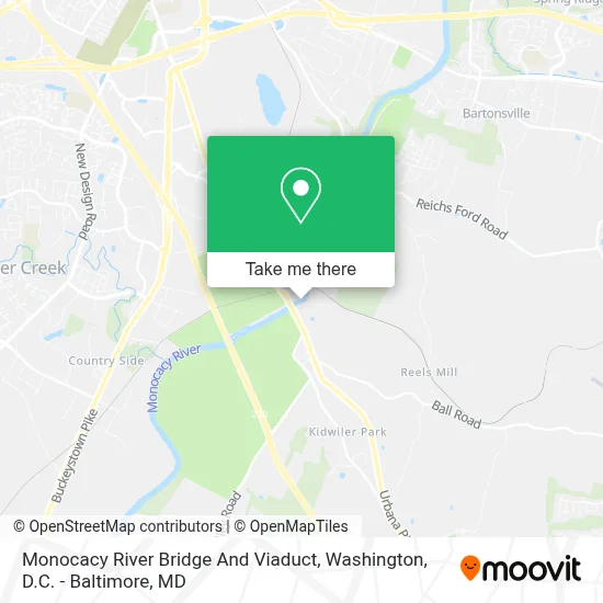 Monocacy River Bridge And Viaduct map