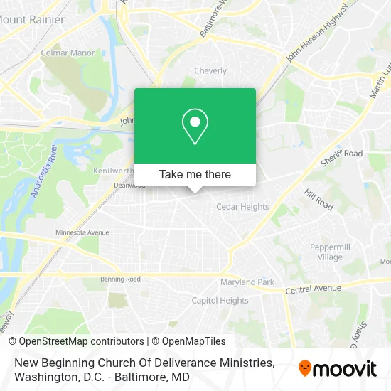 New Beginning Church Of Deliverance Ministries map