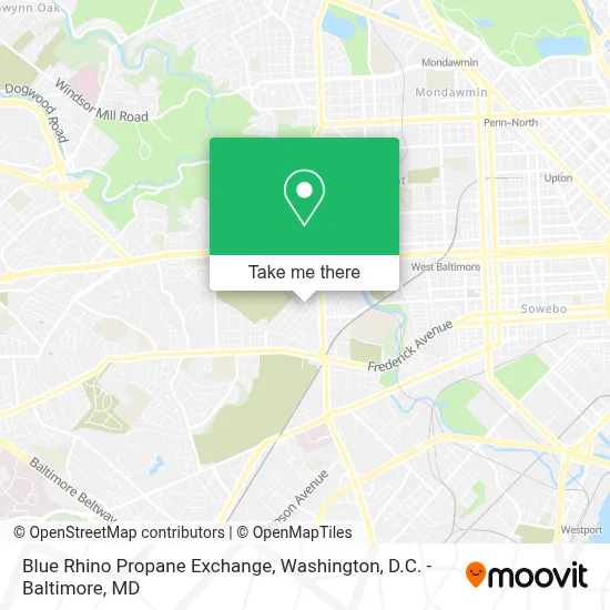 Blue Rhino Propane Exchange map