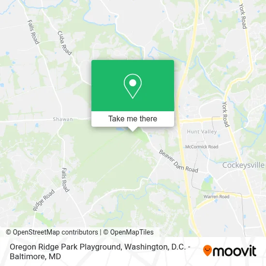 Oregon Ridge Park Playground map