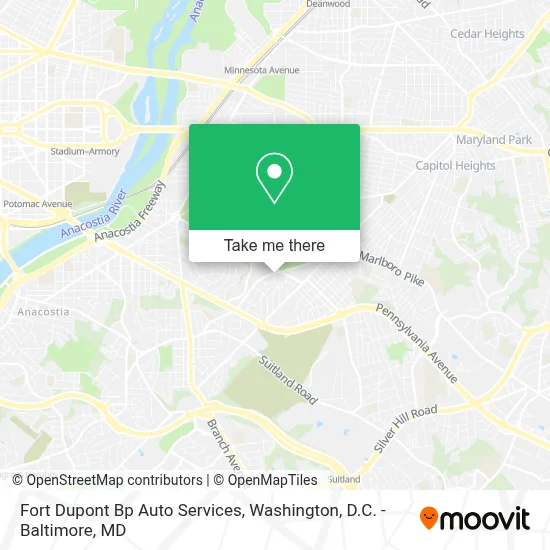 Fort Dupont Bp Auto Services map