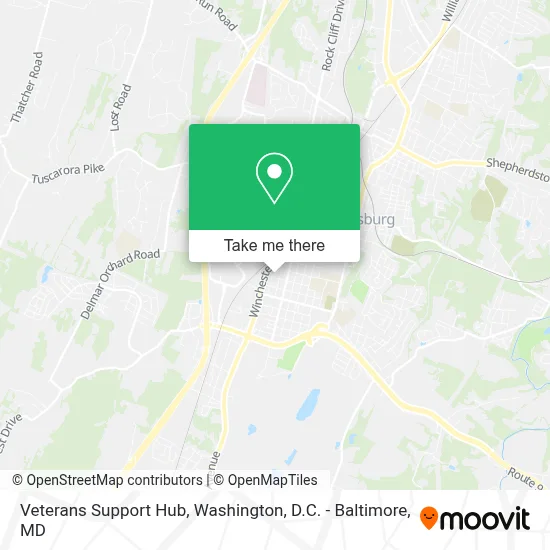 Veterans Support Hub map