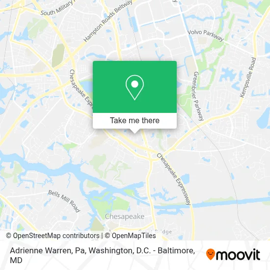 Adrienne Warren, Pa map
