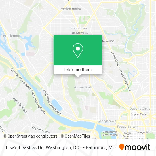 Lisa's Leashes Dc map
