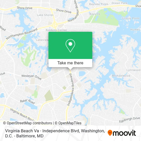 Virginia Beach Va - Independence Blvd map