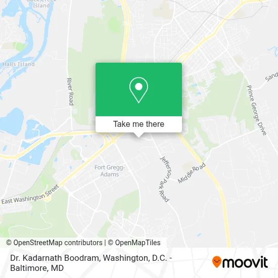 Dr. Kadarnath Boodram map