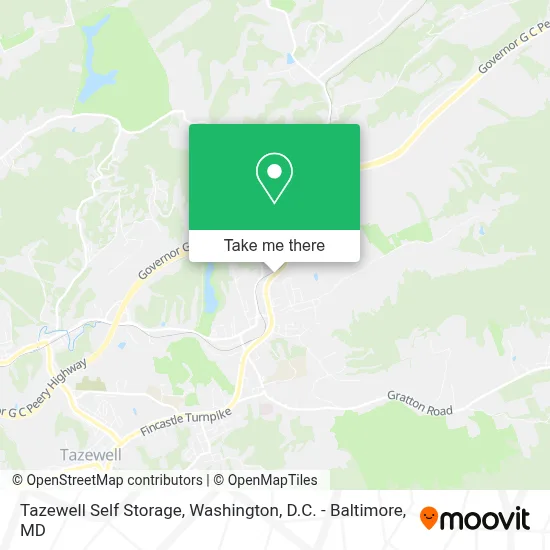 Tazewell Self Storage map