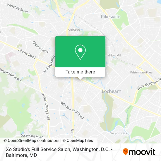 Xo Studio's Full Service Salon map