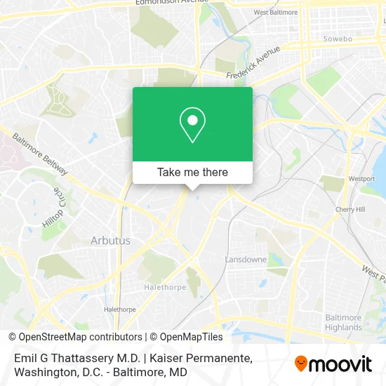 Emil G Thattassery M.D. | Kaiser Permanente map