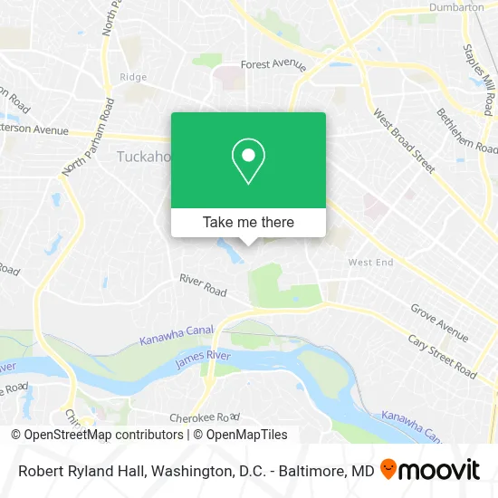 Robert Ryland Hall map