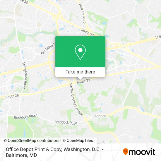 Office Depot Print & Copy map