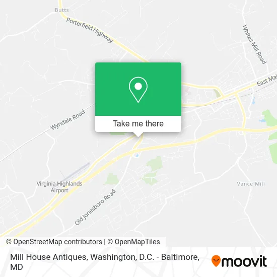 Mill House Antiques map