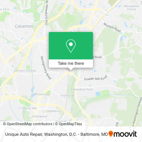 Unique Auto Repair map