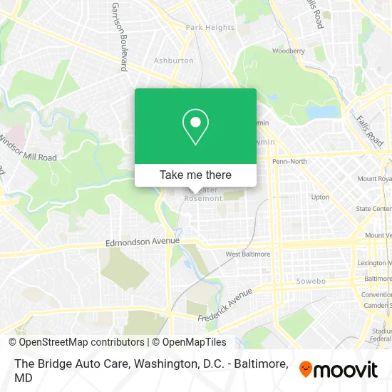 The Bridge Auto Care map