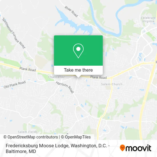 Fredericksburg Moose Lodge map