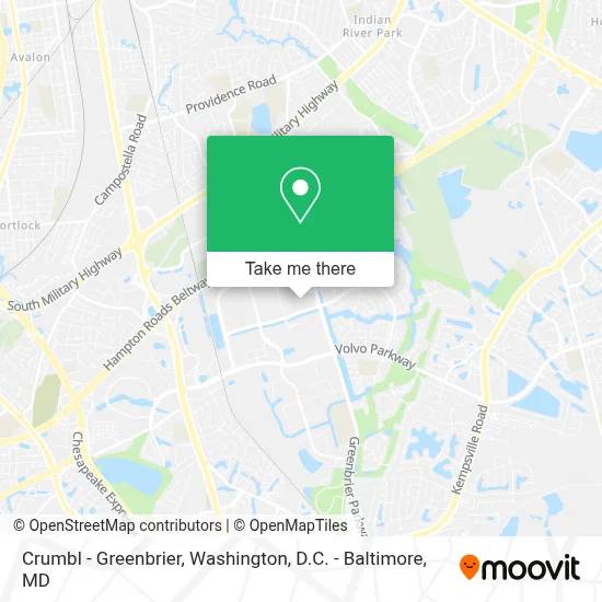Crumbl - Greenbrier map