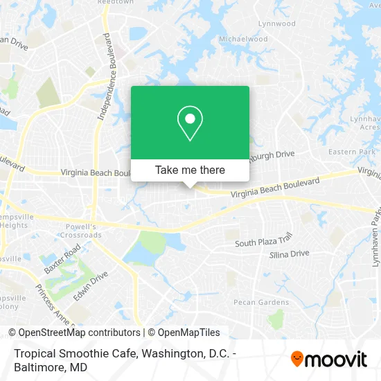 Tropical Smoothie Cafe map
