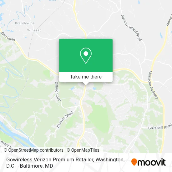 Gowireless Verizon Premium Retailer map