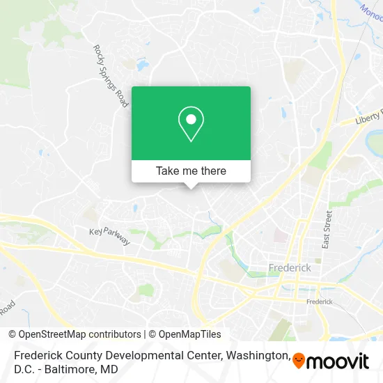 Frederick County Developmental Center map