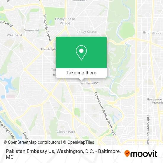 Pakistan Embassy Us map