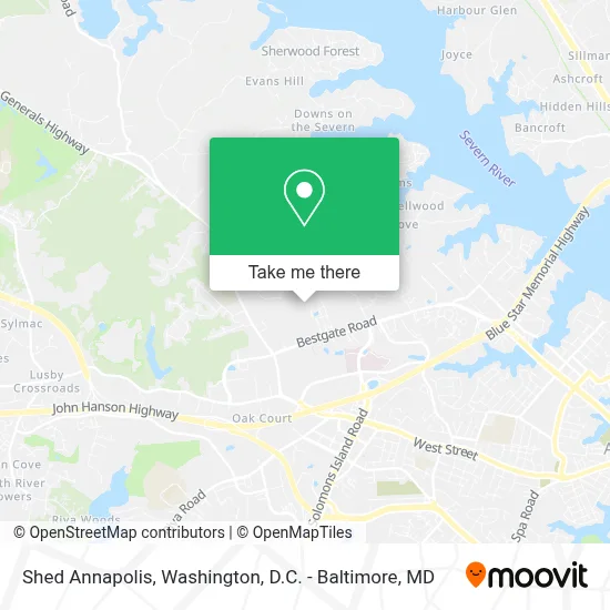 Shed Annapolis map