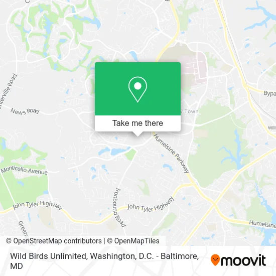 Wild Birds Unlimited map