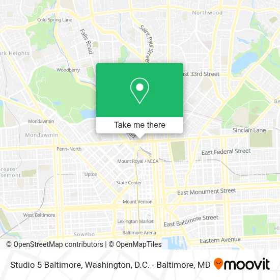 Studio 5 Baltimore map