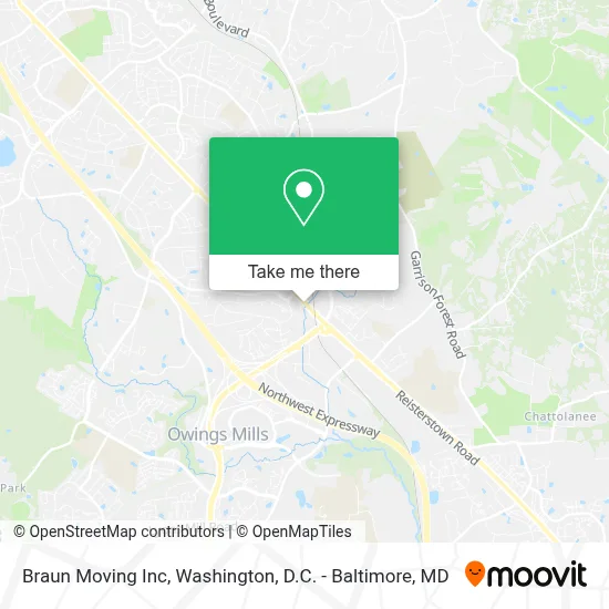 Braun Moving Inc map